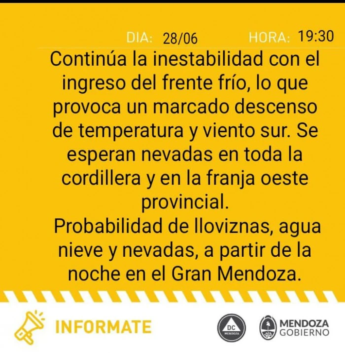 Video: los primeros copos de nieve llegaron al llano en Mendoza