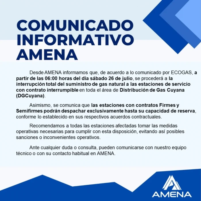Desde este sábado algunas estaciones de servicio interrumpiran la venta de GNC