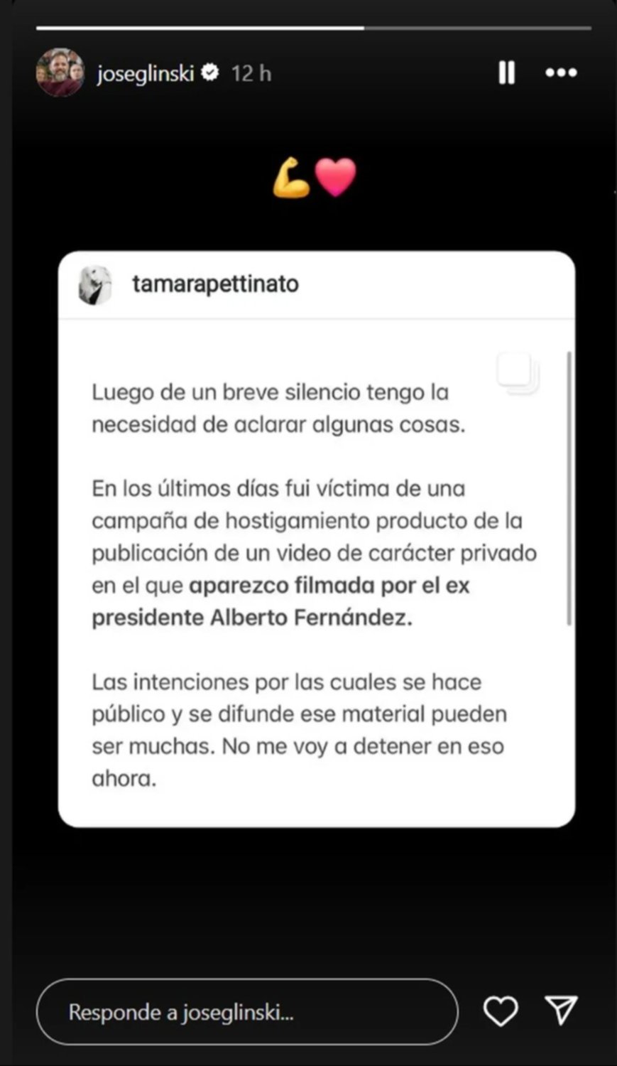 La sorprendente reaccin del novio de Tamara Pettinato tras el descargo por el escndalo con Alberto Fernndez