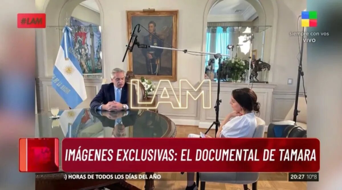 Las imgenes de Tamara Pettinato en el documental que grab junto a Alberto Fernndez