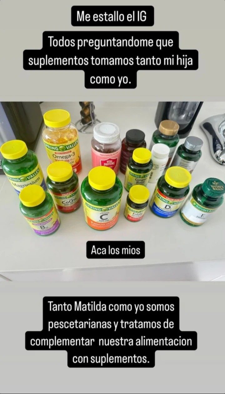 Luciana Salazar respondi a las crticas por la ingesta de suplementos que consumen ella y su hija