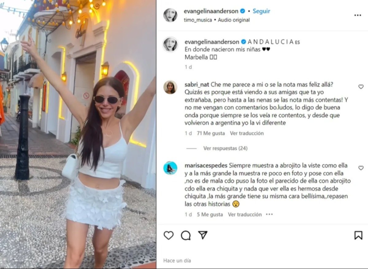 La profunda tristeza que mostr Evangelina Anderson en el ltimo partido y despedida de Martn Demichelis de River Plate