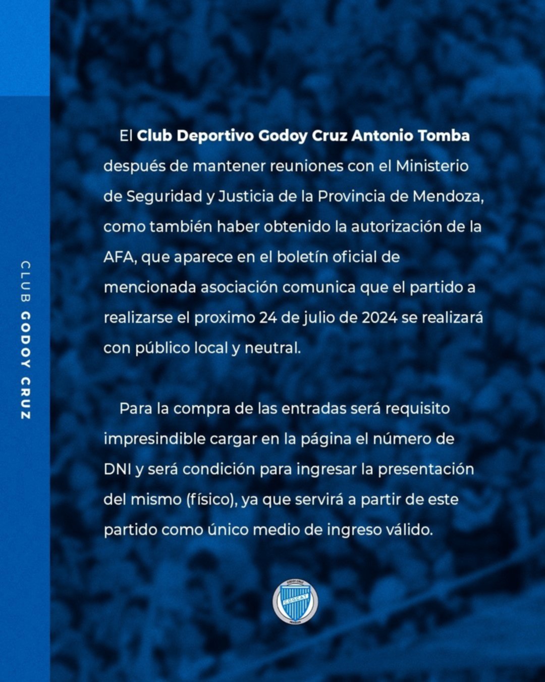 Godoy Cruz vs River, en Mendoza: los "neutrales" podrn asistir al partido y salen 15 mil entradas a la venta