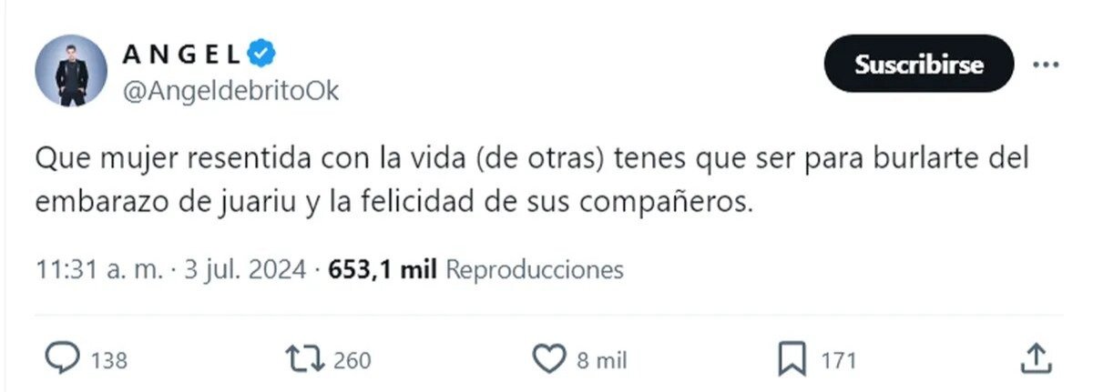 La Negra Vernacci en el ojo de la tormenta: ngel De Brito la trat de "Resentida" 